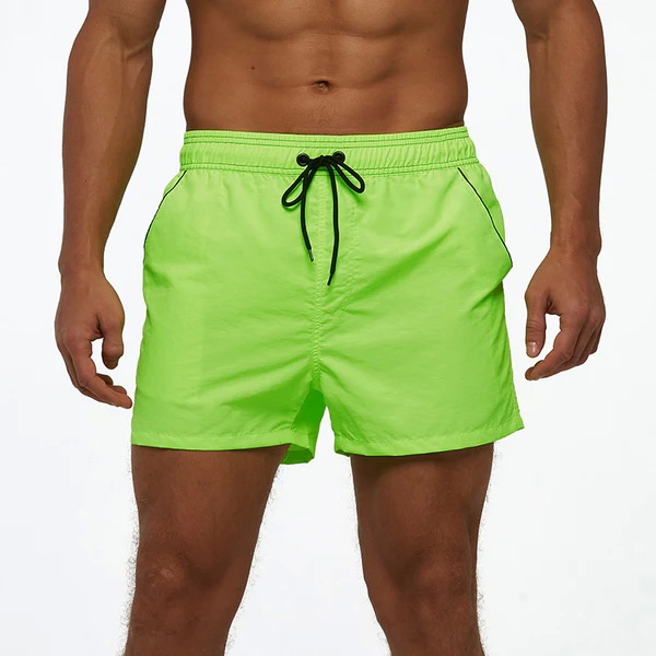 NeonGreen mens zipper swim trunks Bañador per a home amb cremallera NeonGreen