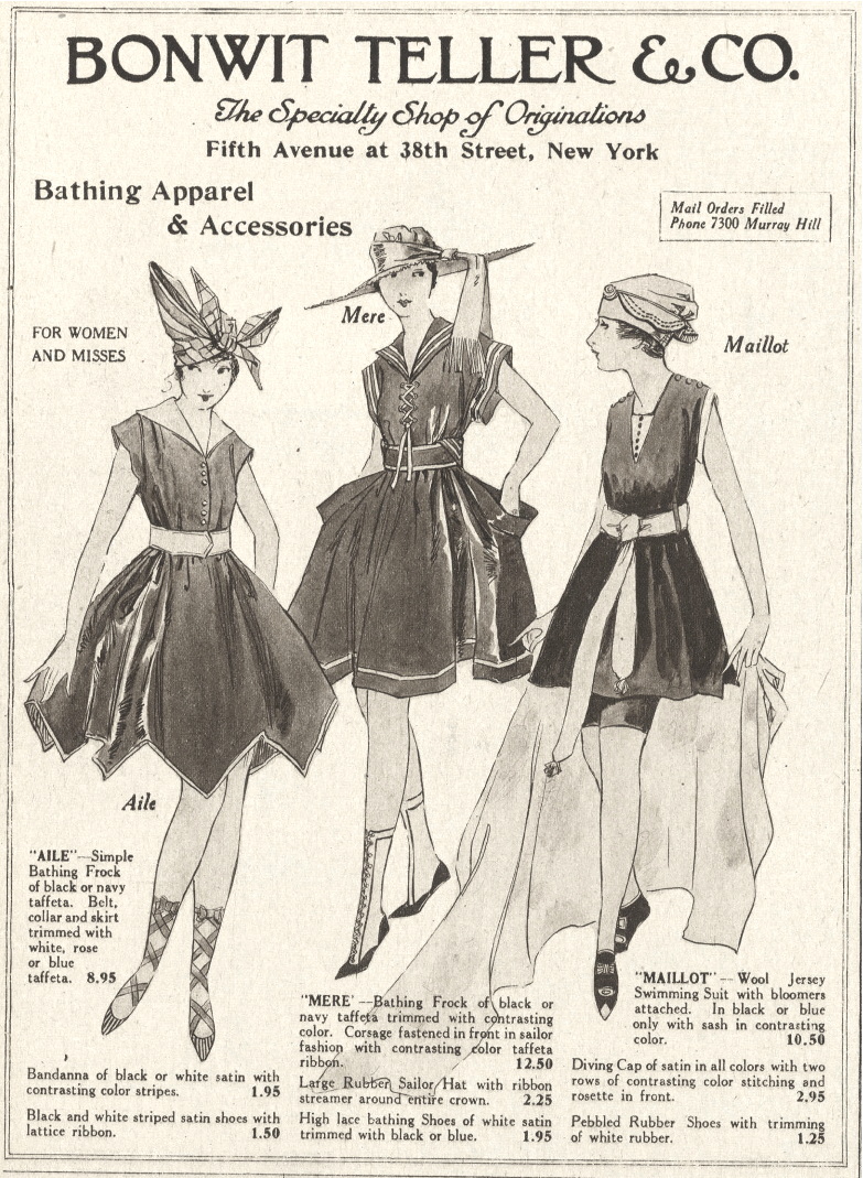 Bathing apparel maillot nyt 1916 Maillot de roba de bany nyt 1916