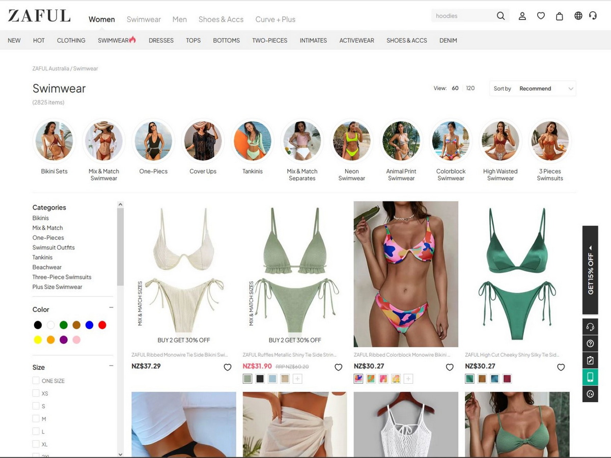 Zaful Swimwear Website Zaful Badetøjs hjemmeside