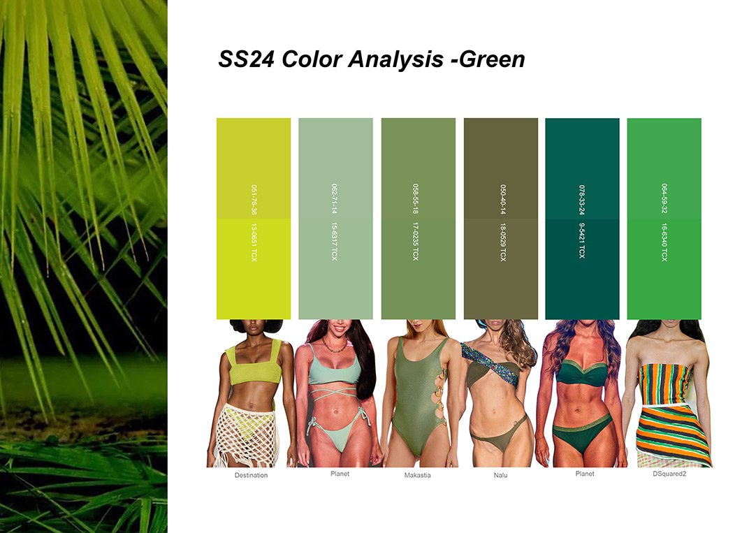 ss24 color analysis - green ss24 analýza barev - zelená