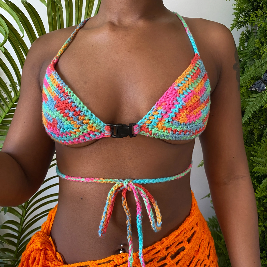 crochet dayglow crochet bikini top تاپ بیکینی قلاب بافی dayglow