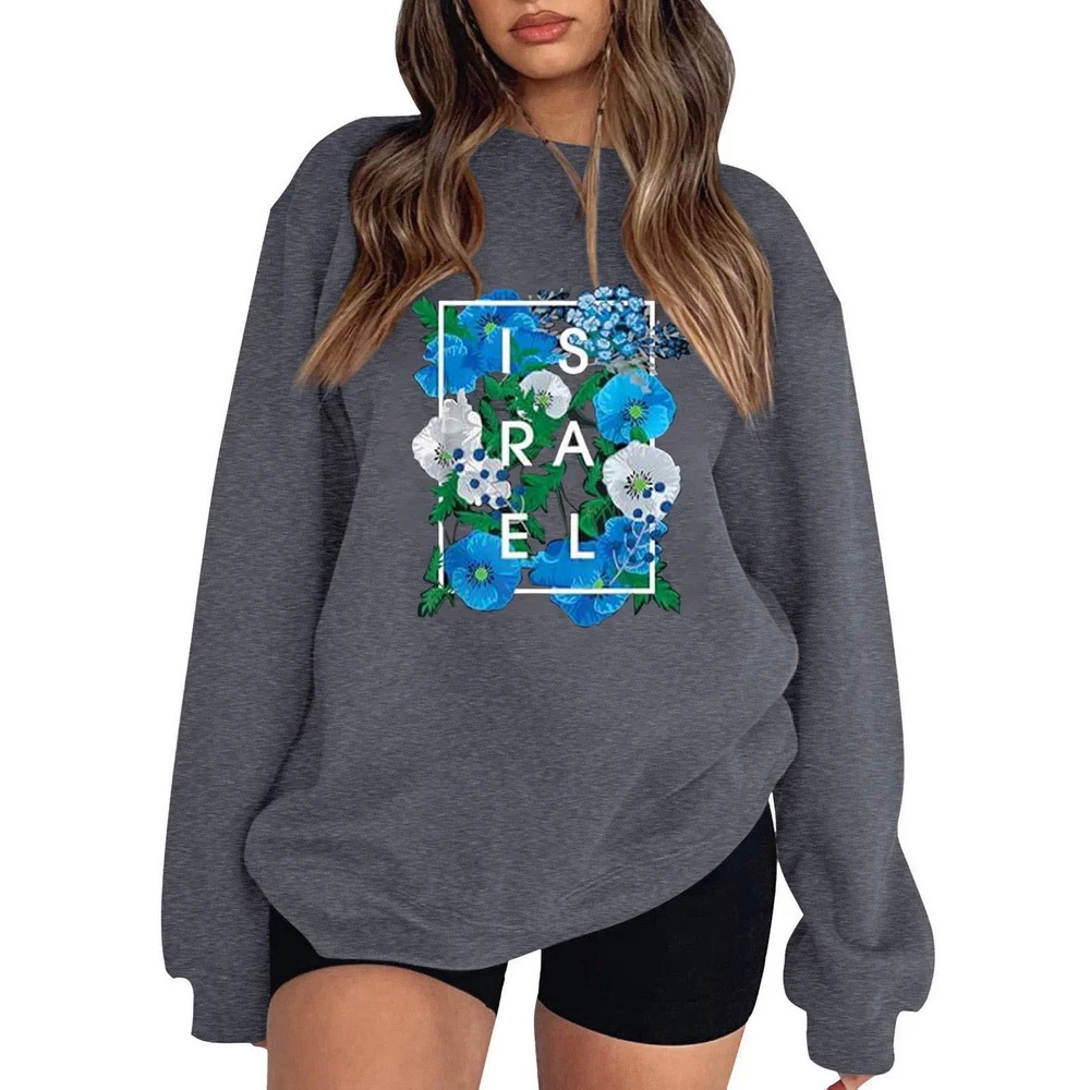 EHQJNJ Female Bandeau Bikini Top Women s Israeli Floral Art Typography Israel Pride Round Neck Sweatshirt Puff Sleeve Top Sexy Green Tops for Women EHQJNJ Naiste Bandeau Bikiinitopid Naiste Iisraeli lillekunsti tüpograafia Israel Pride Ümarkaelusega dressipluus puhvis varrukatega Seksikad rohelised naiste topid