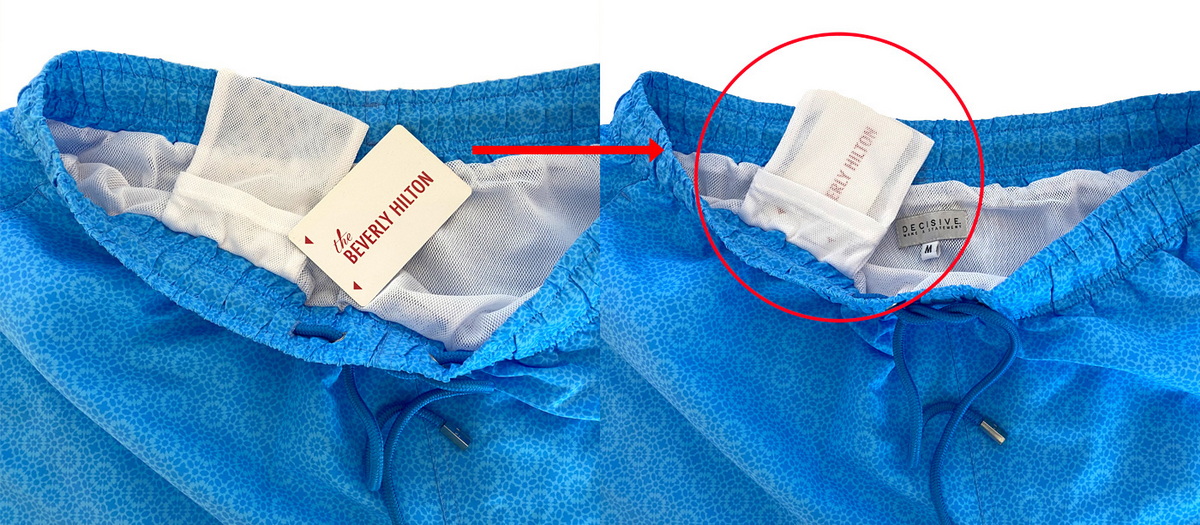 Pocket inside swim shorts Butxaca dins dels pantalons curts de bany