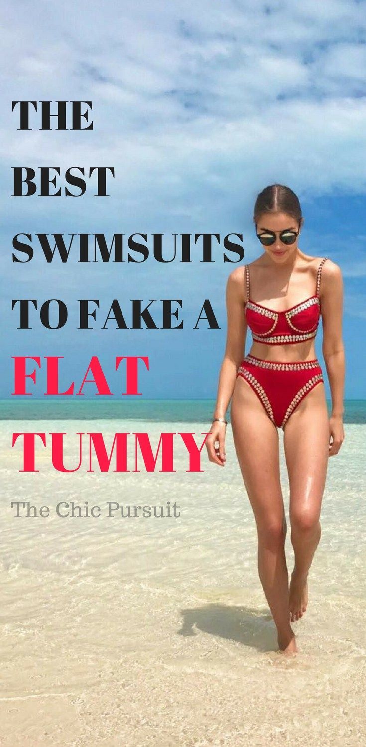 the best swimsuits to fake a flat tummy најдобрите костими за капење за лажирање на рамен стомак