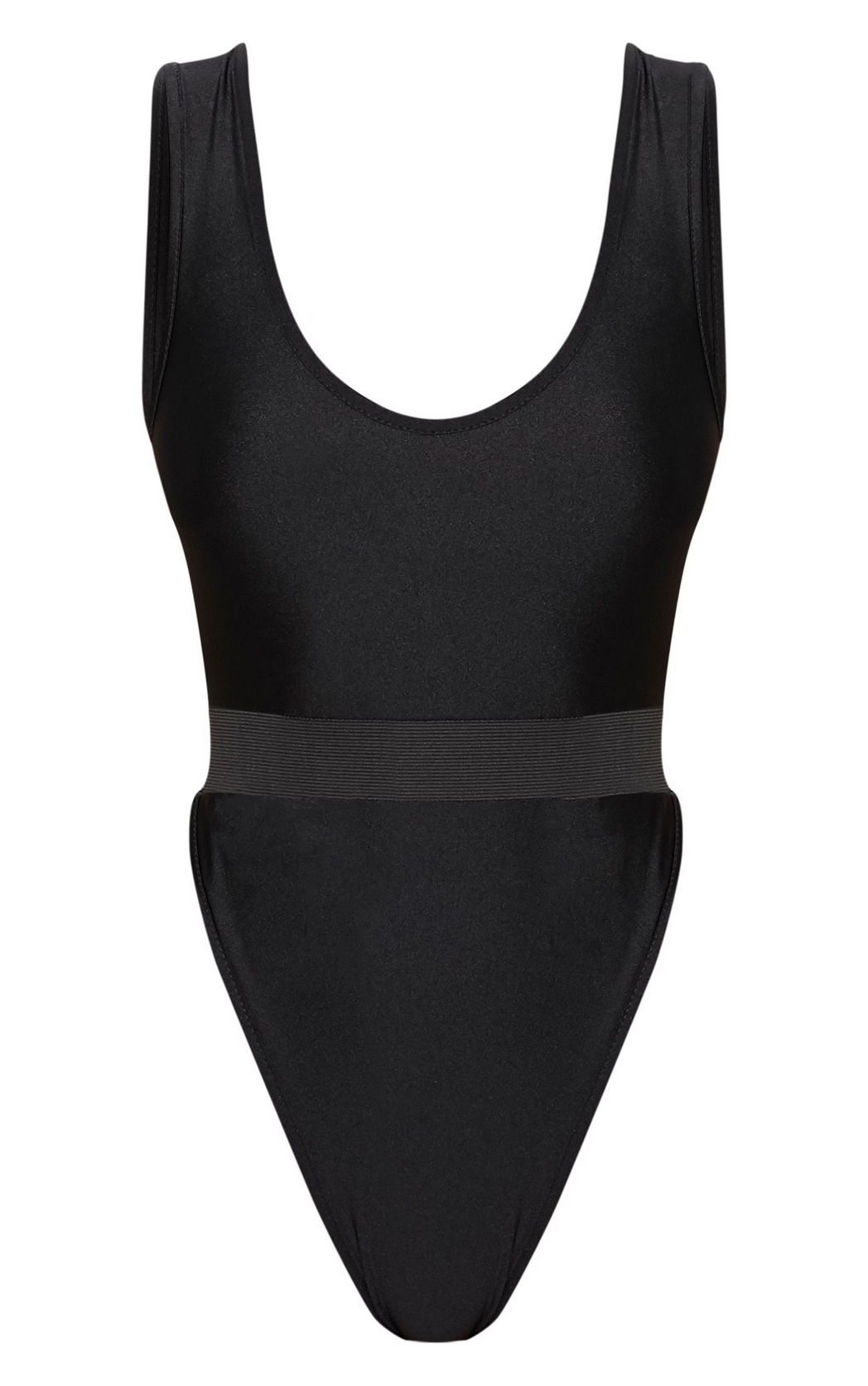 Black High-Cut One-Piece Itim na High-Cut One-Piece