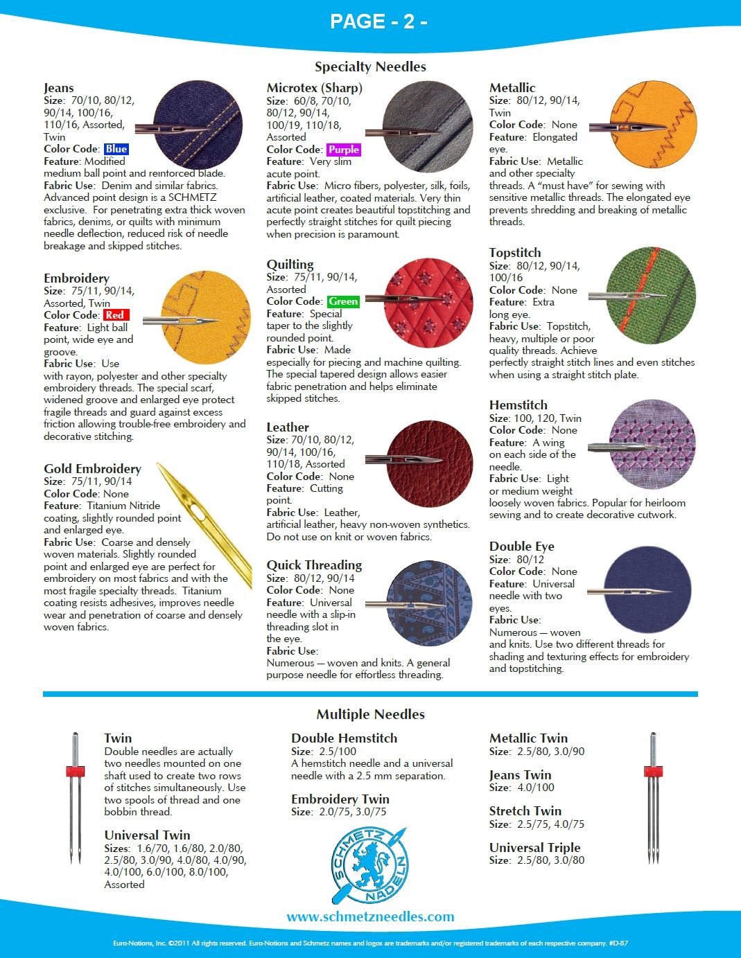 speciality needles spesiale naalde