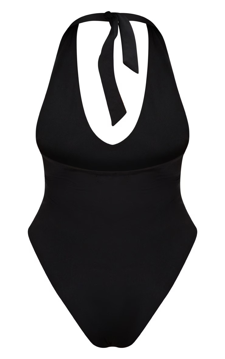 Deep V-Neck High-Cut Swimwear Deep V-Neck High-Cut Swimwear