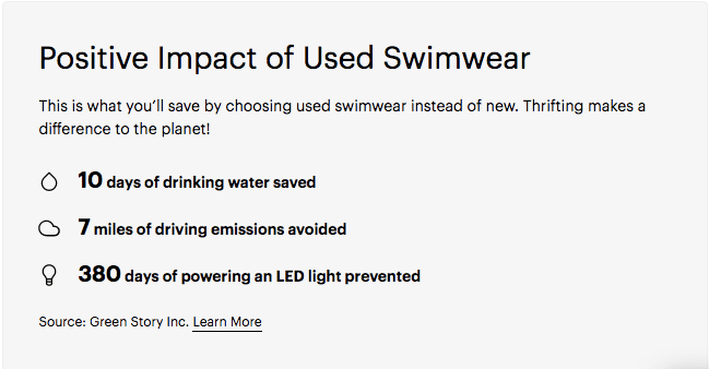 positive impact of used swimwear impacte positiu del vestit de bany usat