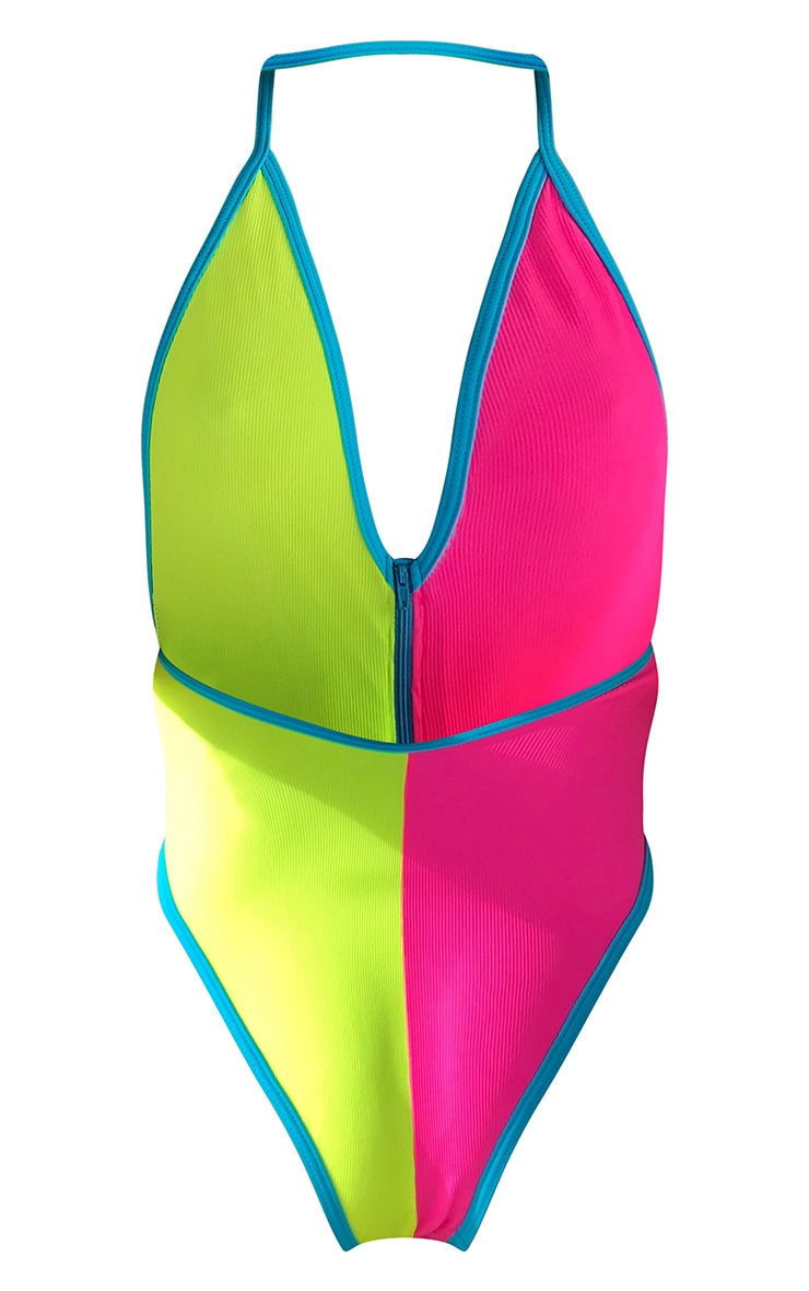 Color-Block High-Cut Swimsuit Color-Block High-Cut Swimsuit