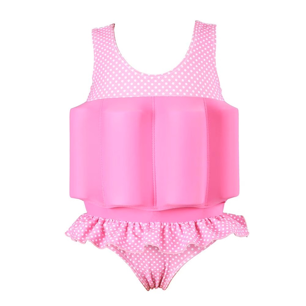 Toddler Kid Girls Floatation Swimsuit with Adjustable Buoyancy Baby Float Suit Swim Vest Swimwear Bathing Suit One Piece Gwisg nofio arnofio merched plentyn bach gyda hynofedd addasadwy siwt arnofio babi fest nofio dillad nofio siwt ymdrochi Un Darn