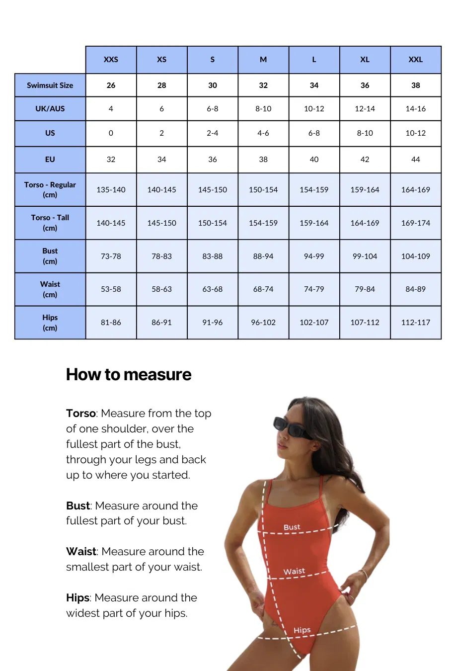 size chart and how to measure gràfic de talles i com mesurar