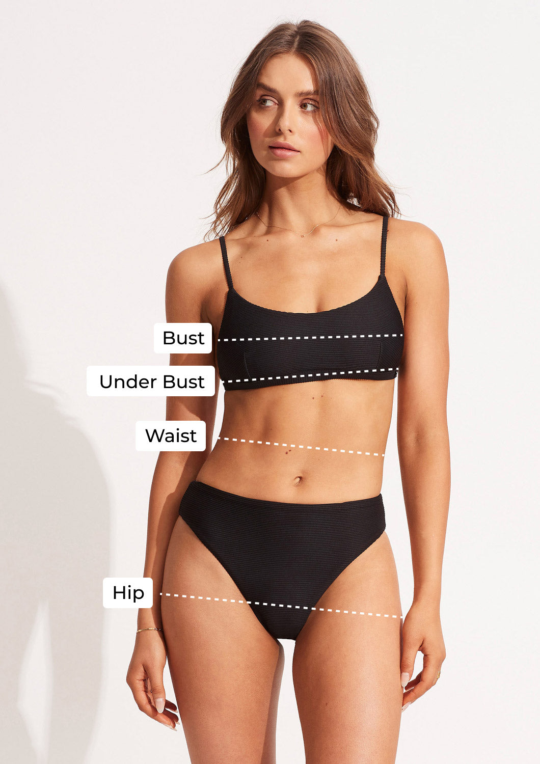 Swimwear Size Guide and how to measure Swimwear Size Guide è cumu si misurà
