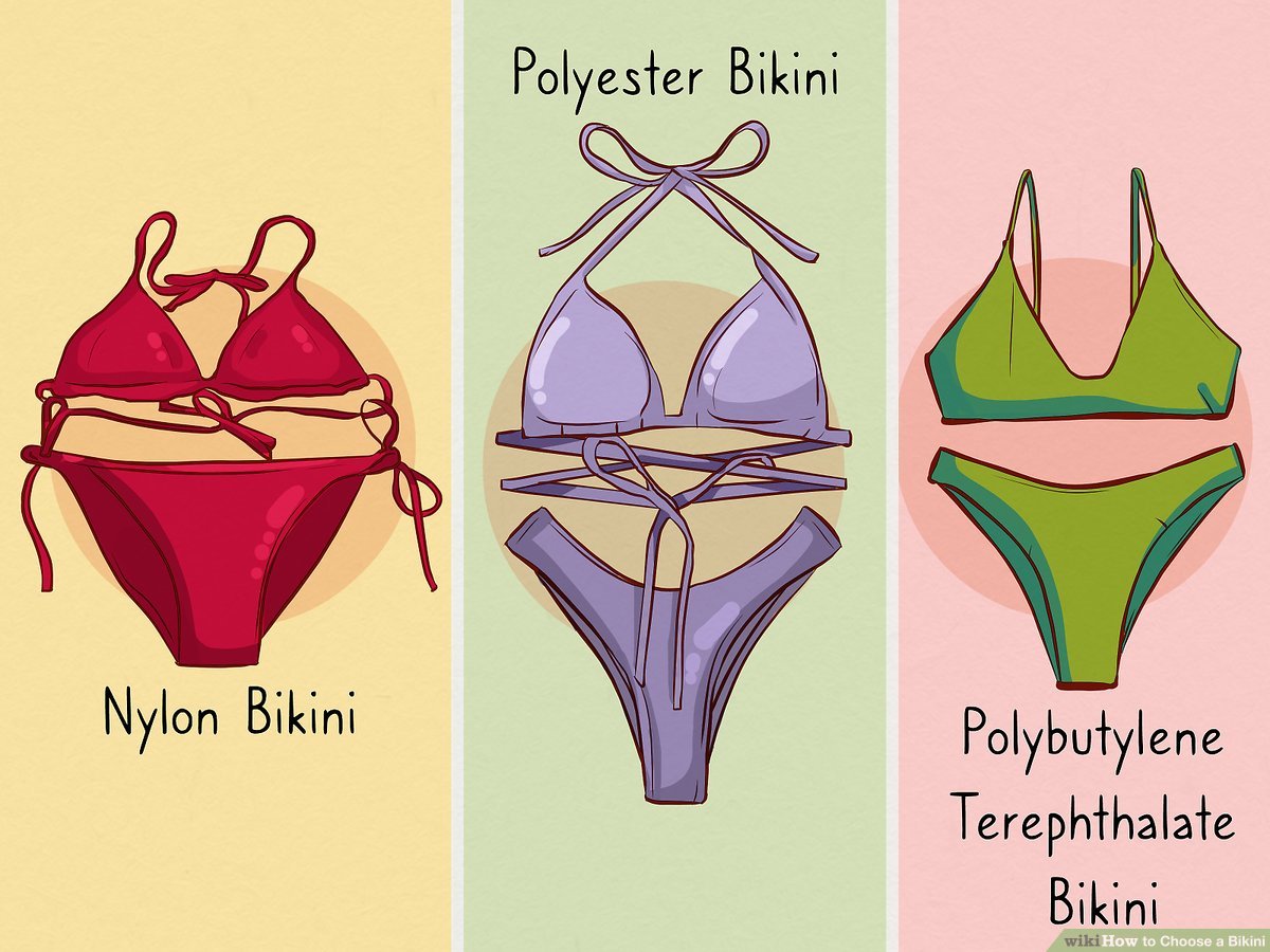bikini with different fabrics bikiny s různými látkami