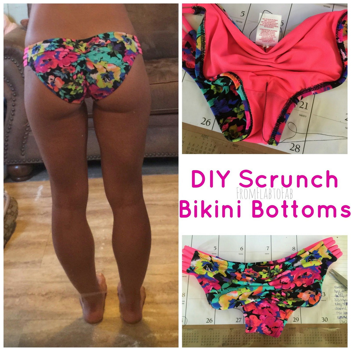 diy scrunch bikini bottoms pantalons de bikini scrunch de bricolatge