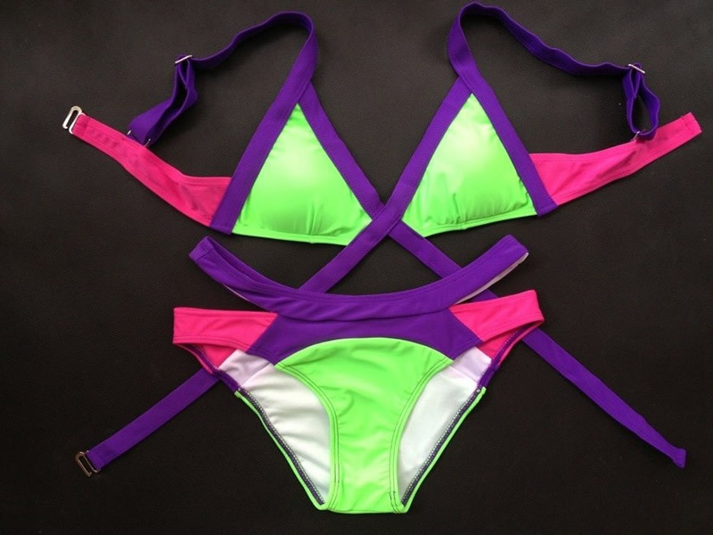 Bikini atractiu de color ne&oacute; de venda a estrenar, vestits de bany BANDAGE de dona, vestit de bany HL colorit, vestit de bany femen&iacute; Traingle