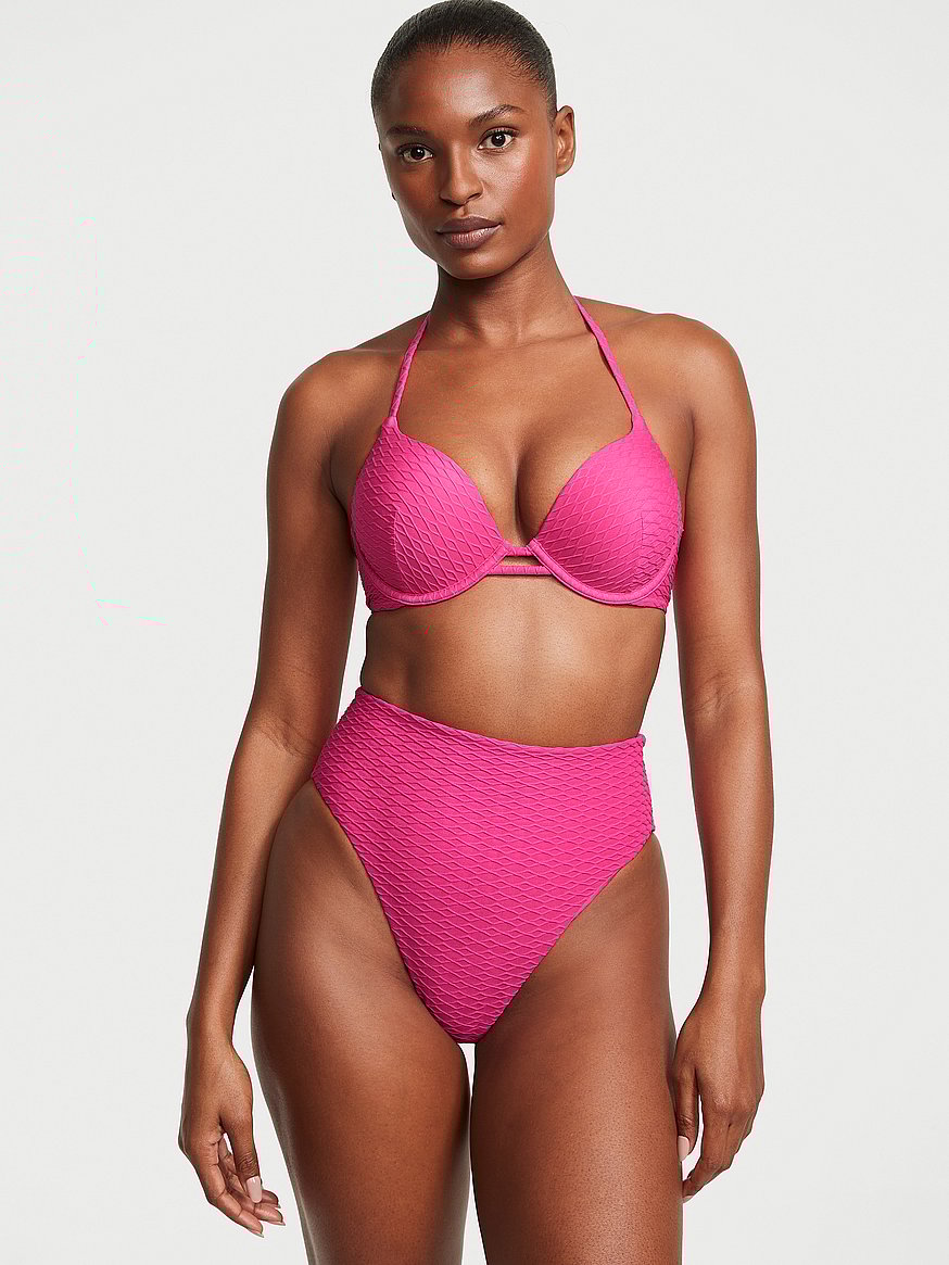 vs bikini push up merah jambu 1