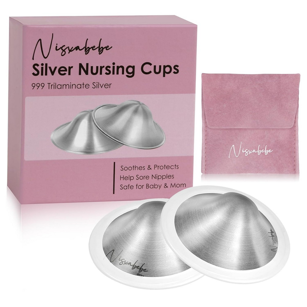 silver nipple cups فنجان های نقره ای نوک سینه